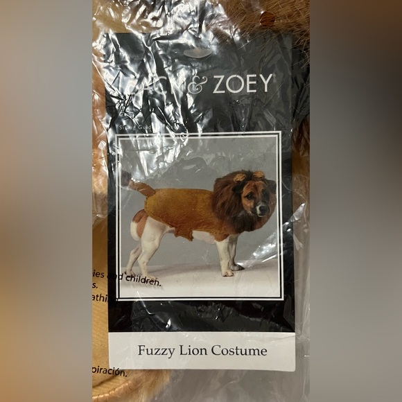 ✨Zack & Zoey✨Dog Halloween Costume✨Fuzzy Lion Costume for Dogs, X-Small✨ - Picture 6 of 7